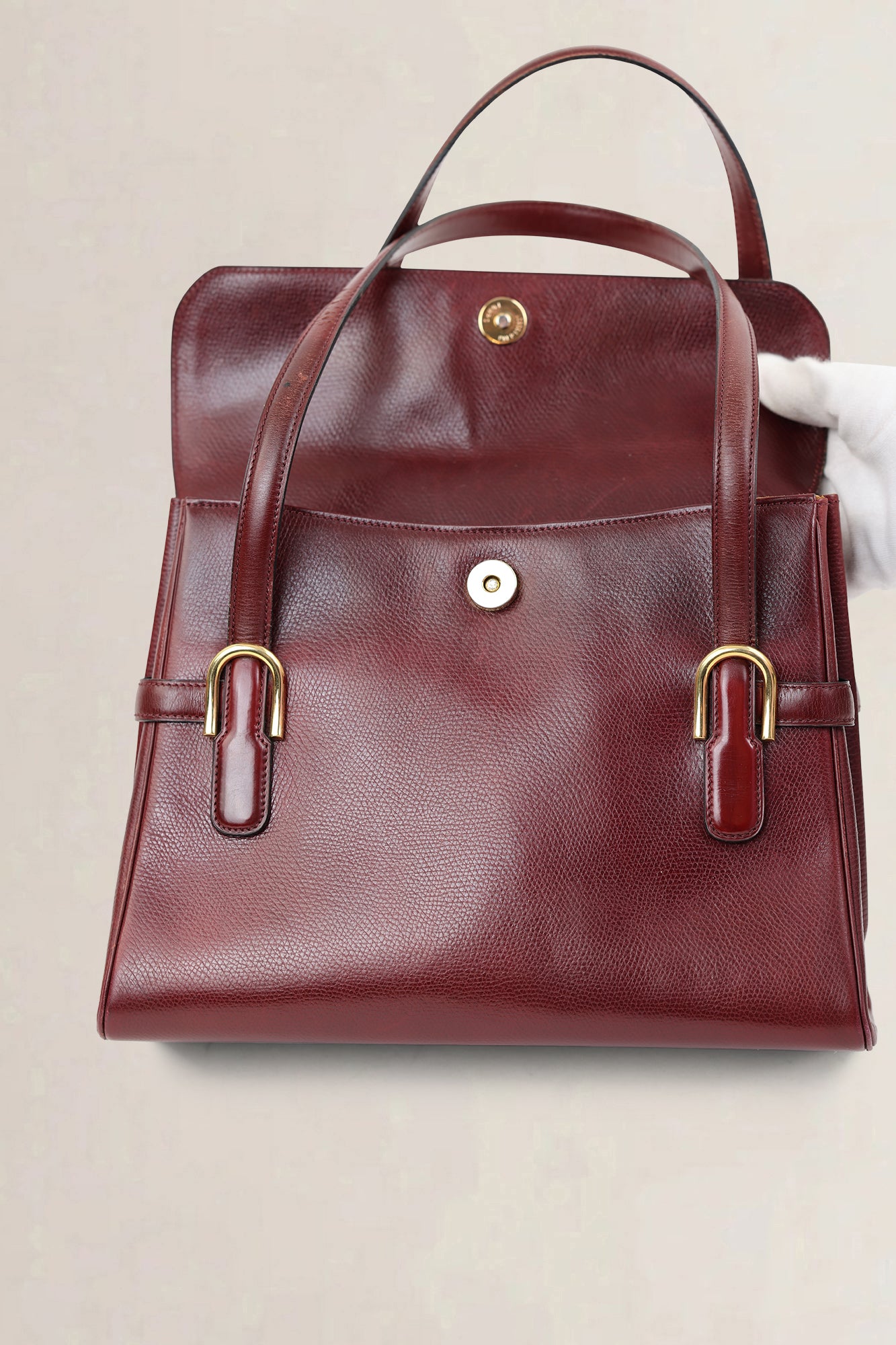 Delvaux Burgundy Shoulder Bag