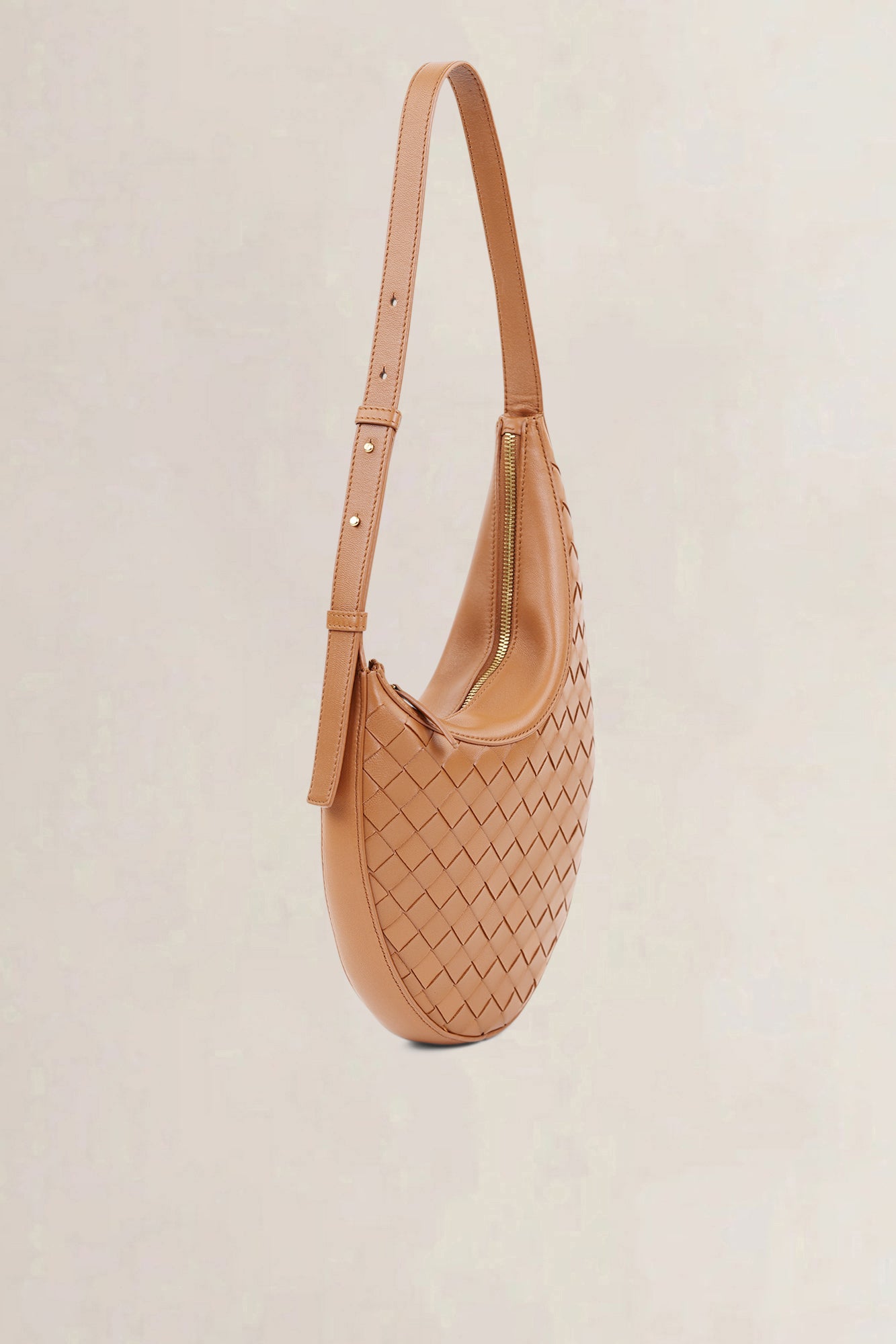 Bottega Veneta Brown Drop Small Wood Shoulder Bag