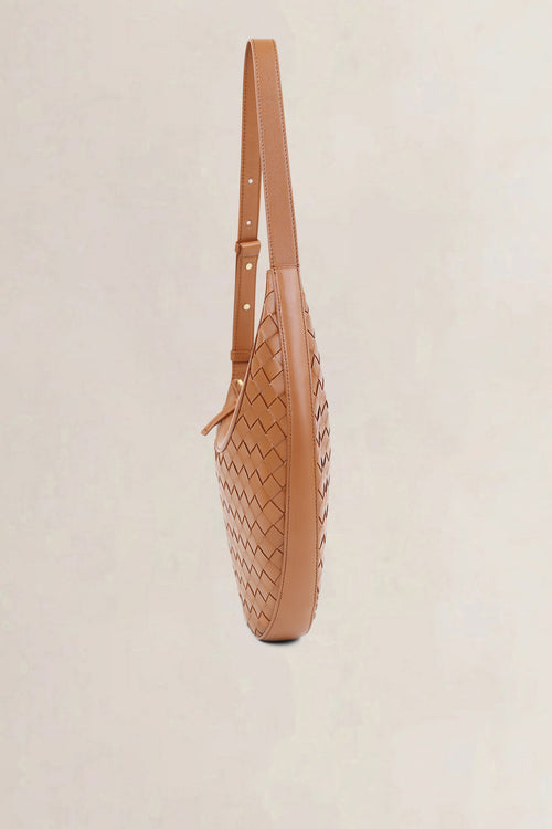 Bottega Veneta Brown Drop Small Wood Shoulder Bag