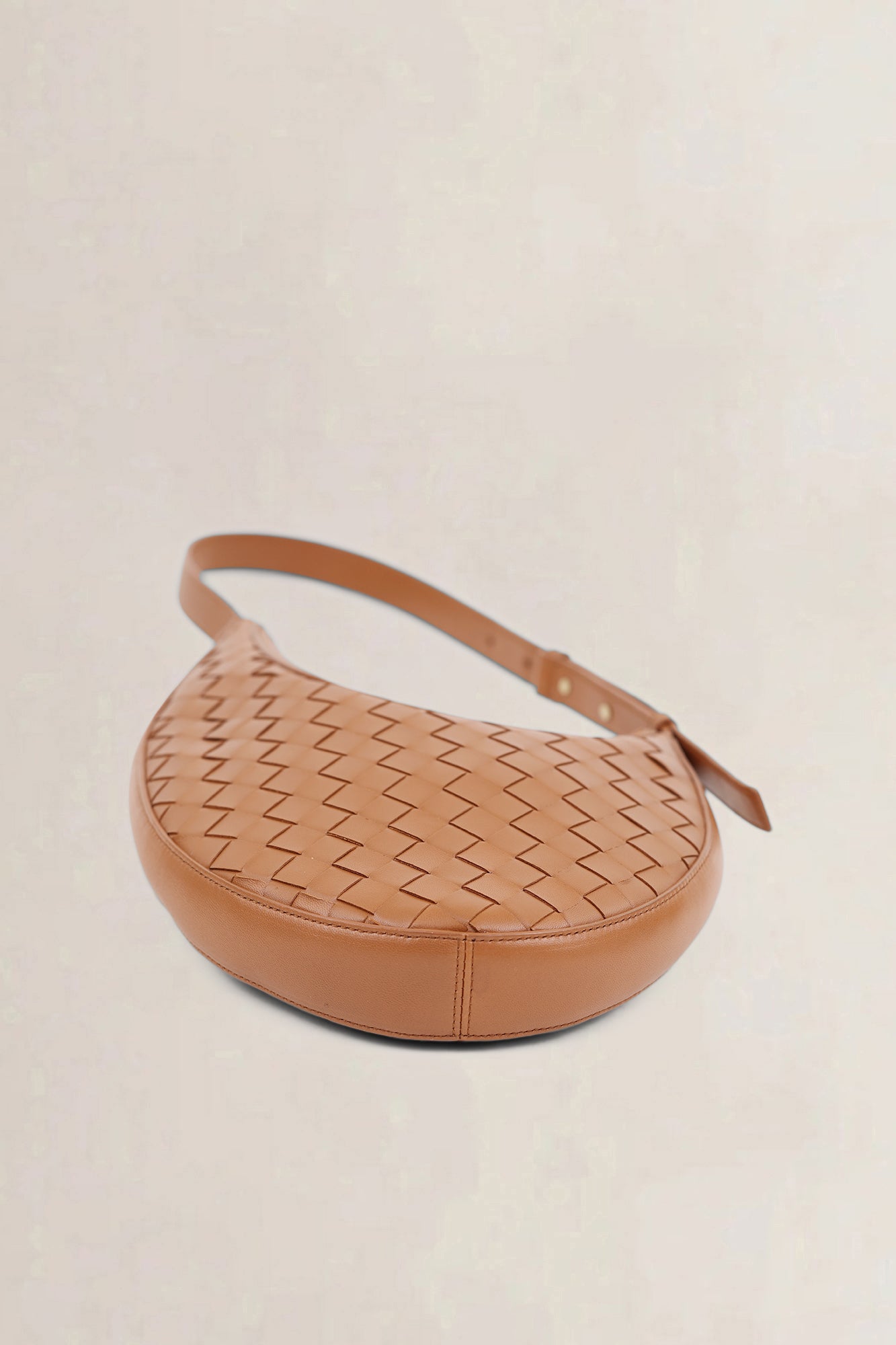 Bottega Veneta Brown Drop Small Wood Shoulder Bag