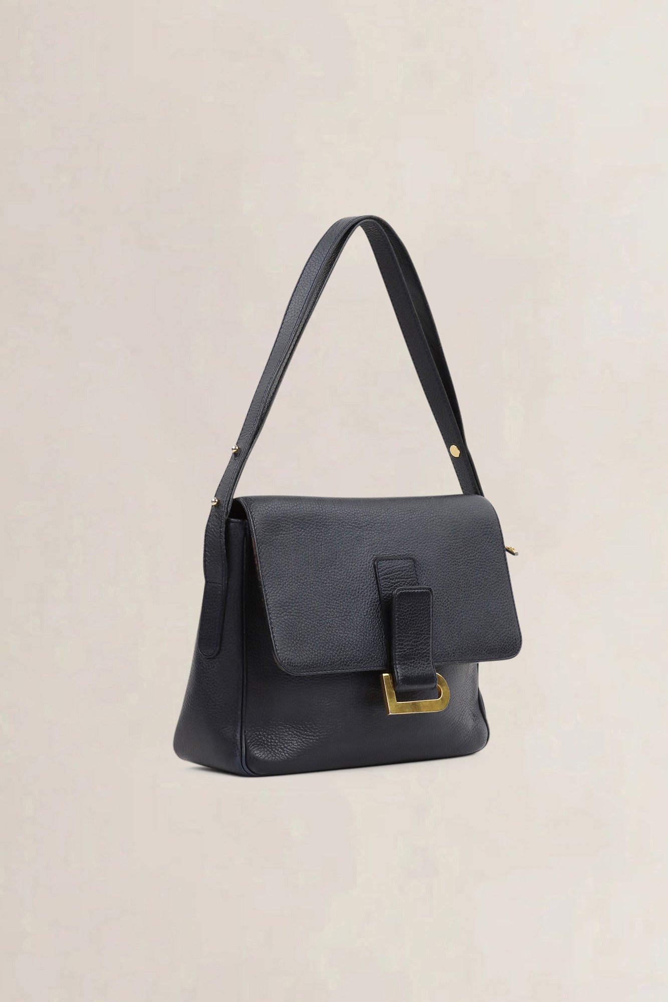 Delvaux Navy Blue Poirier Crossbody Bag