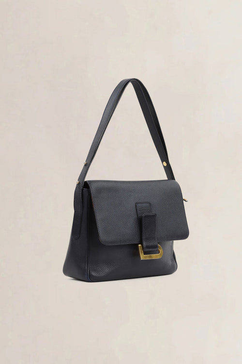 Delvaux Navy Blue Poirier Crossbody Bag