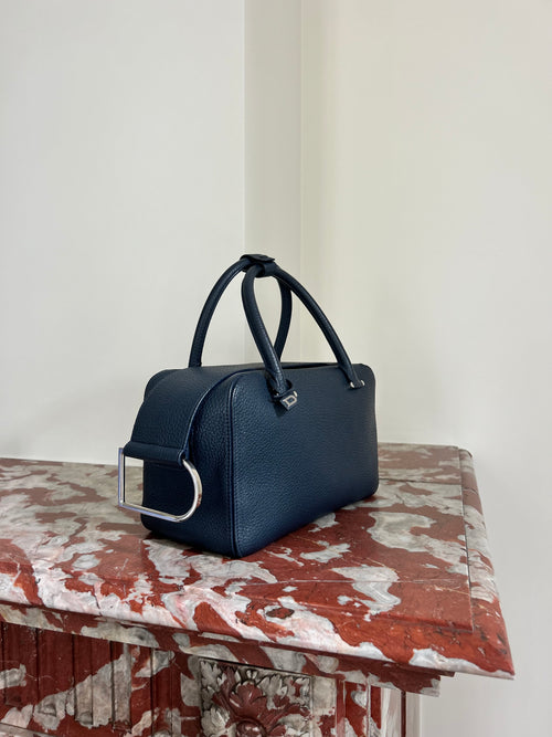 Delvaux Navy Blue Cool Box MM Crossbody Bag