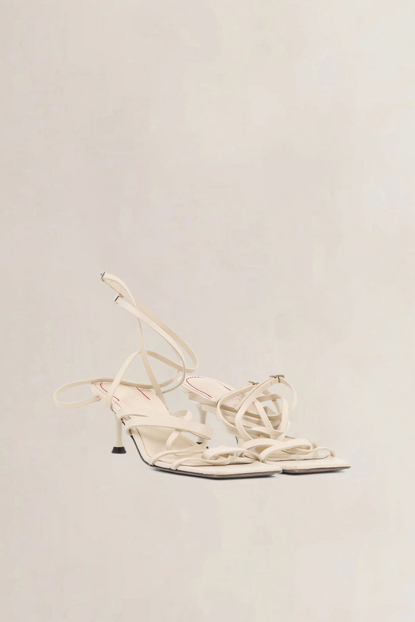 Morobé White Lace Sandals