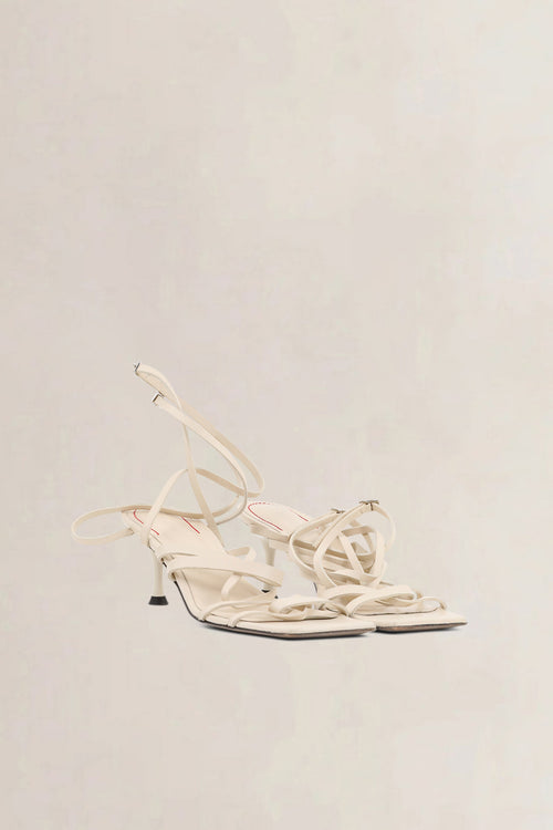 Morobé White Lace Sandals