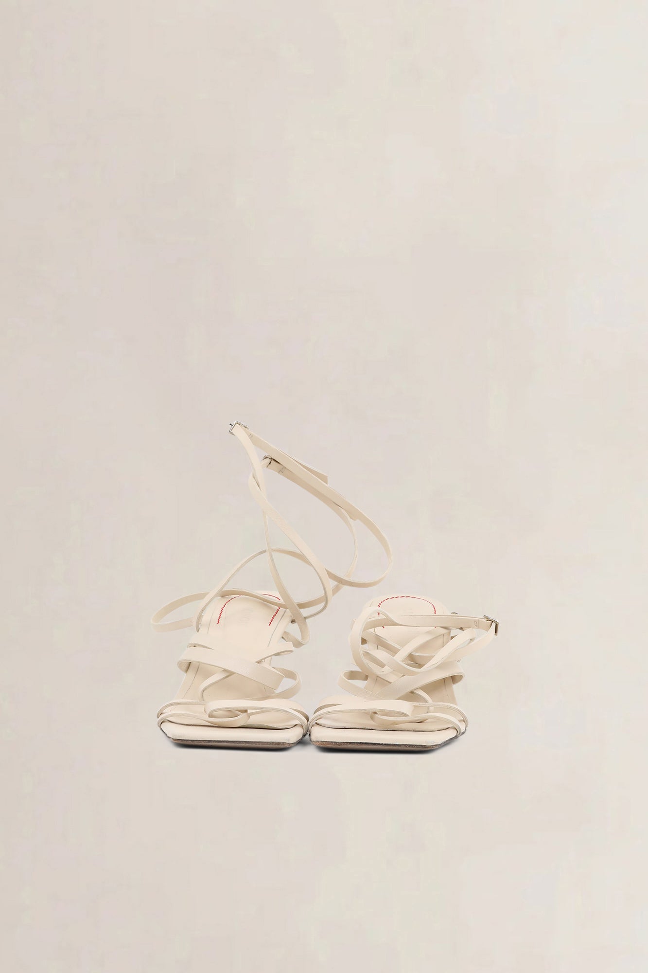 Morobé White Lace Sandals