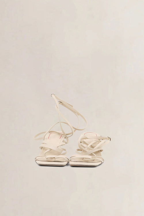 Morobé White Lace Sandals