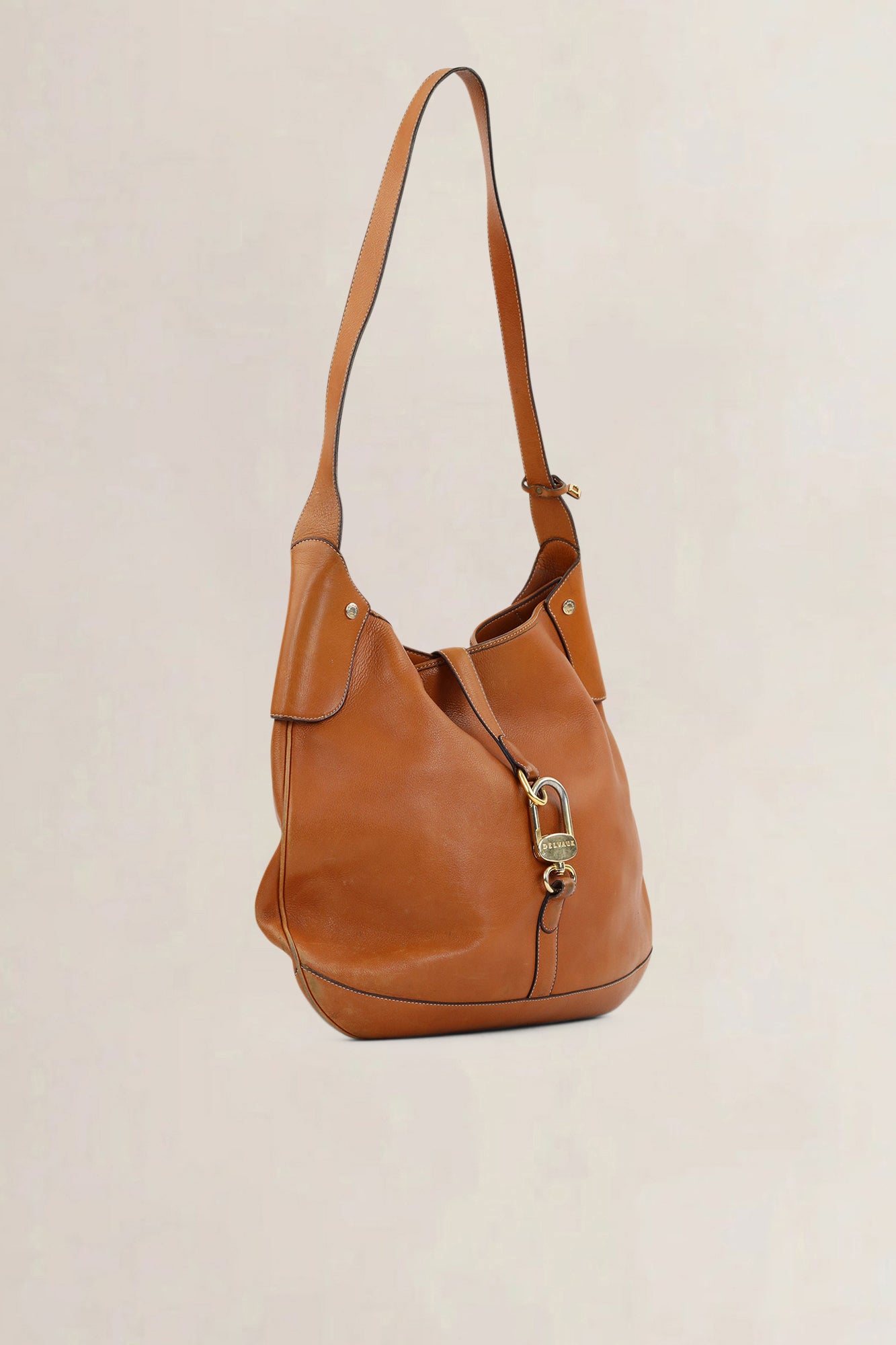 Delvaux Brown Satan Shoulder Bag