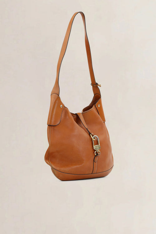 Delvaux Brown Satan Shoulder Bag