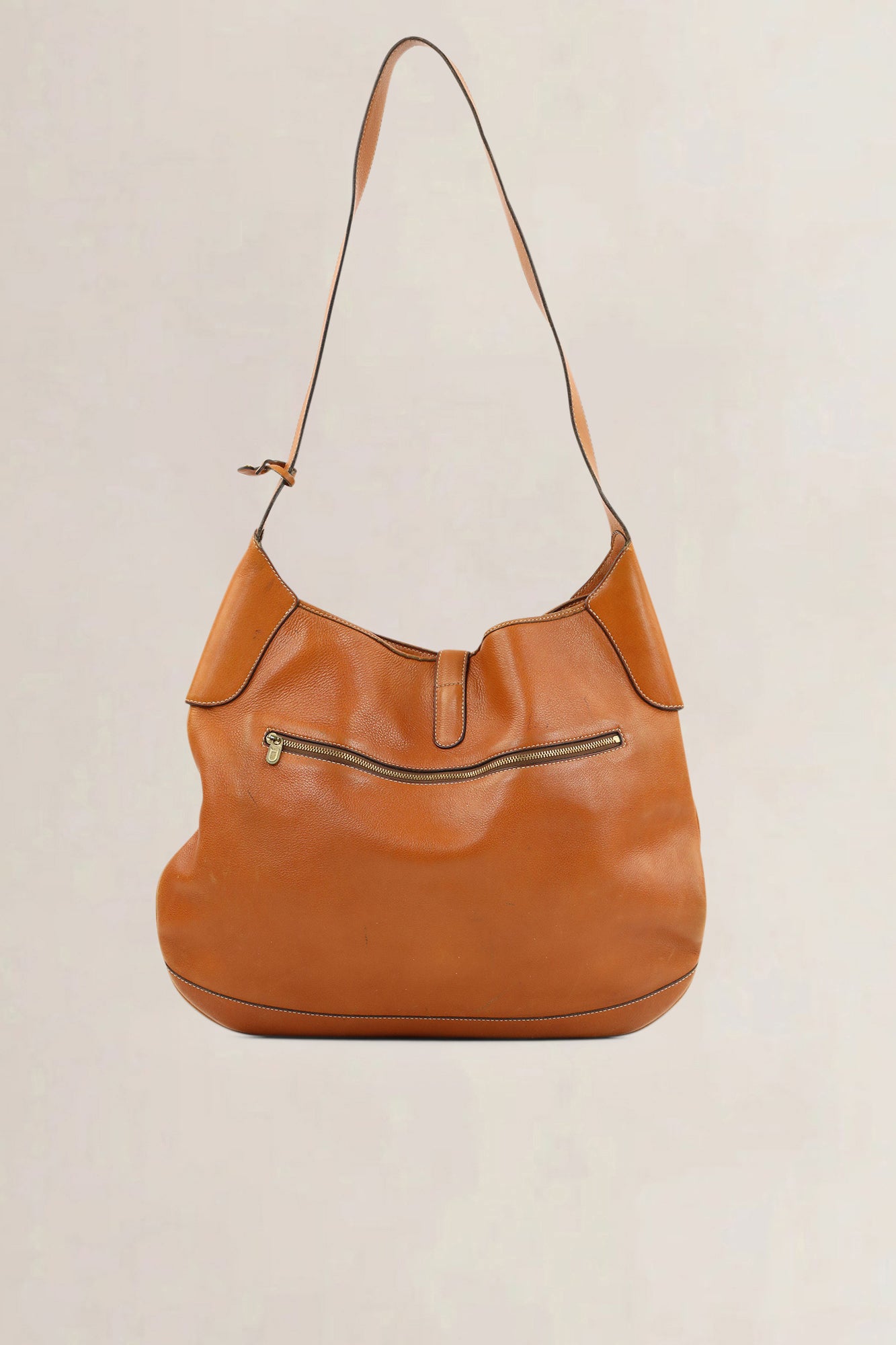 Delvaux Brown Satan Shoulder Bag