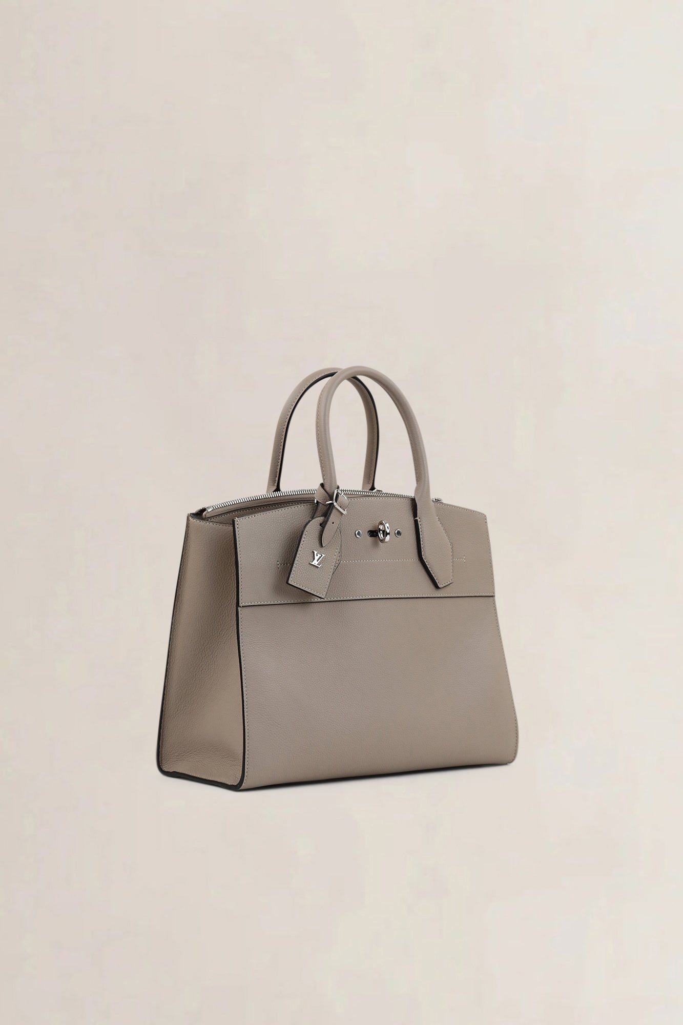 Louis Vuitton Grey City Steamer MM Top Handle Bag