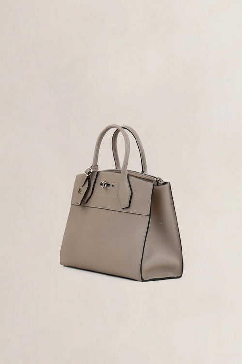 Louis Vuitton Grey City Steamer MM Top Handle Bag
