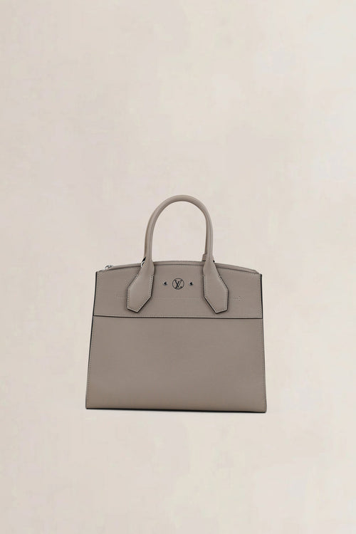 Louis Vuitton Grey City Steamer MM Top Handle Bag