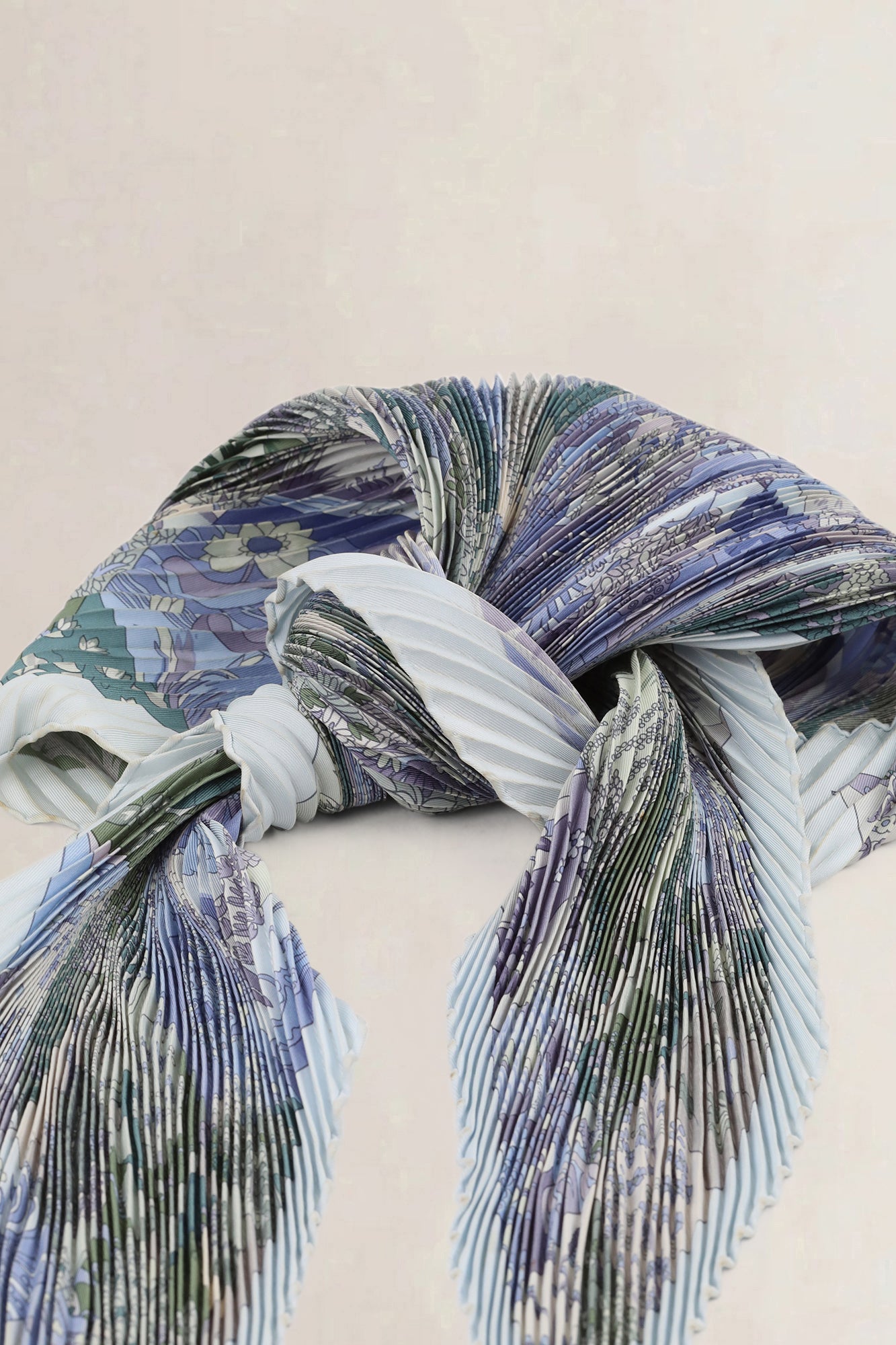 Hermès Silk Plissé Scarf