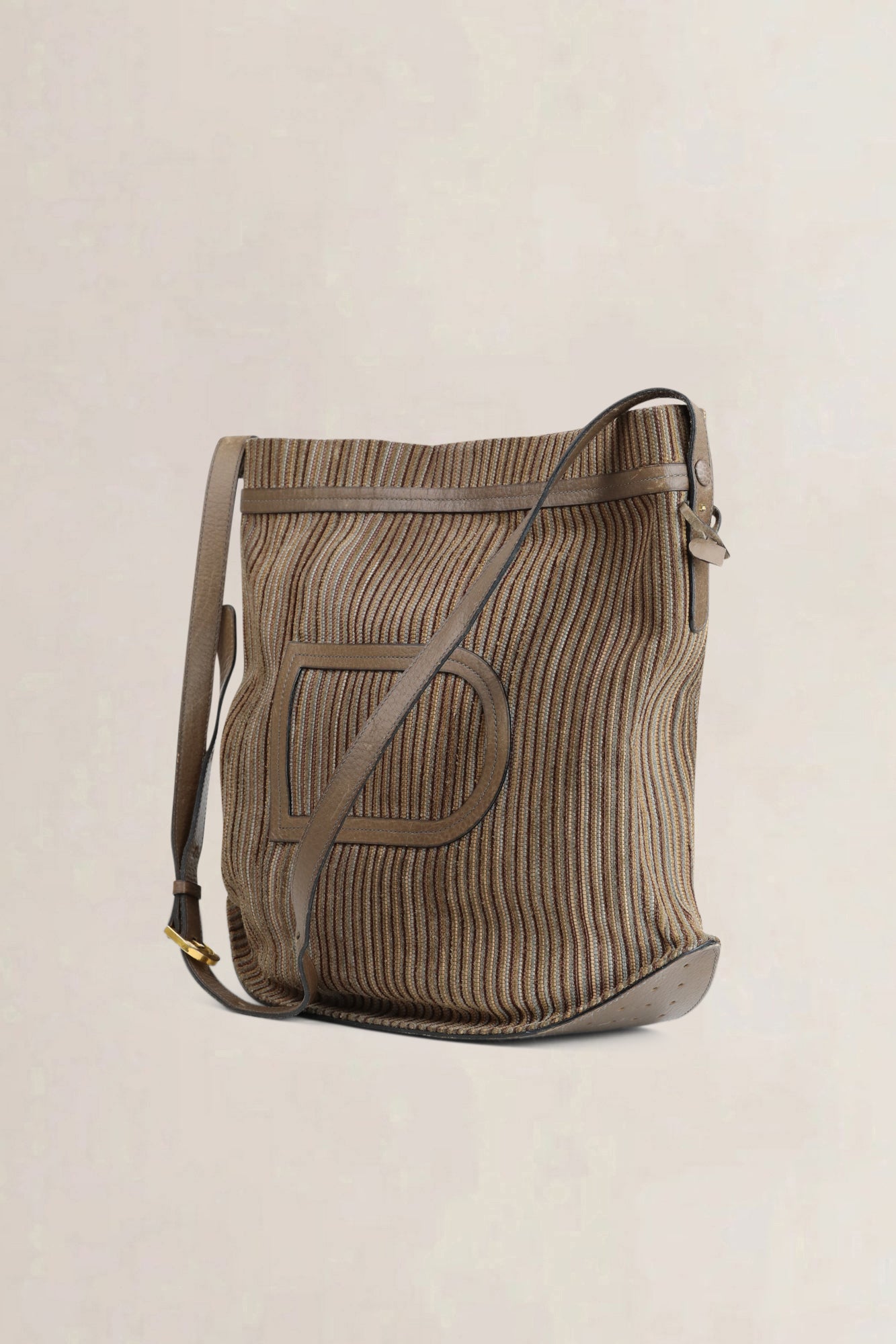 Delvaux Brown Le Pin in Toile De Cuir Leather