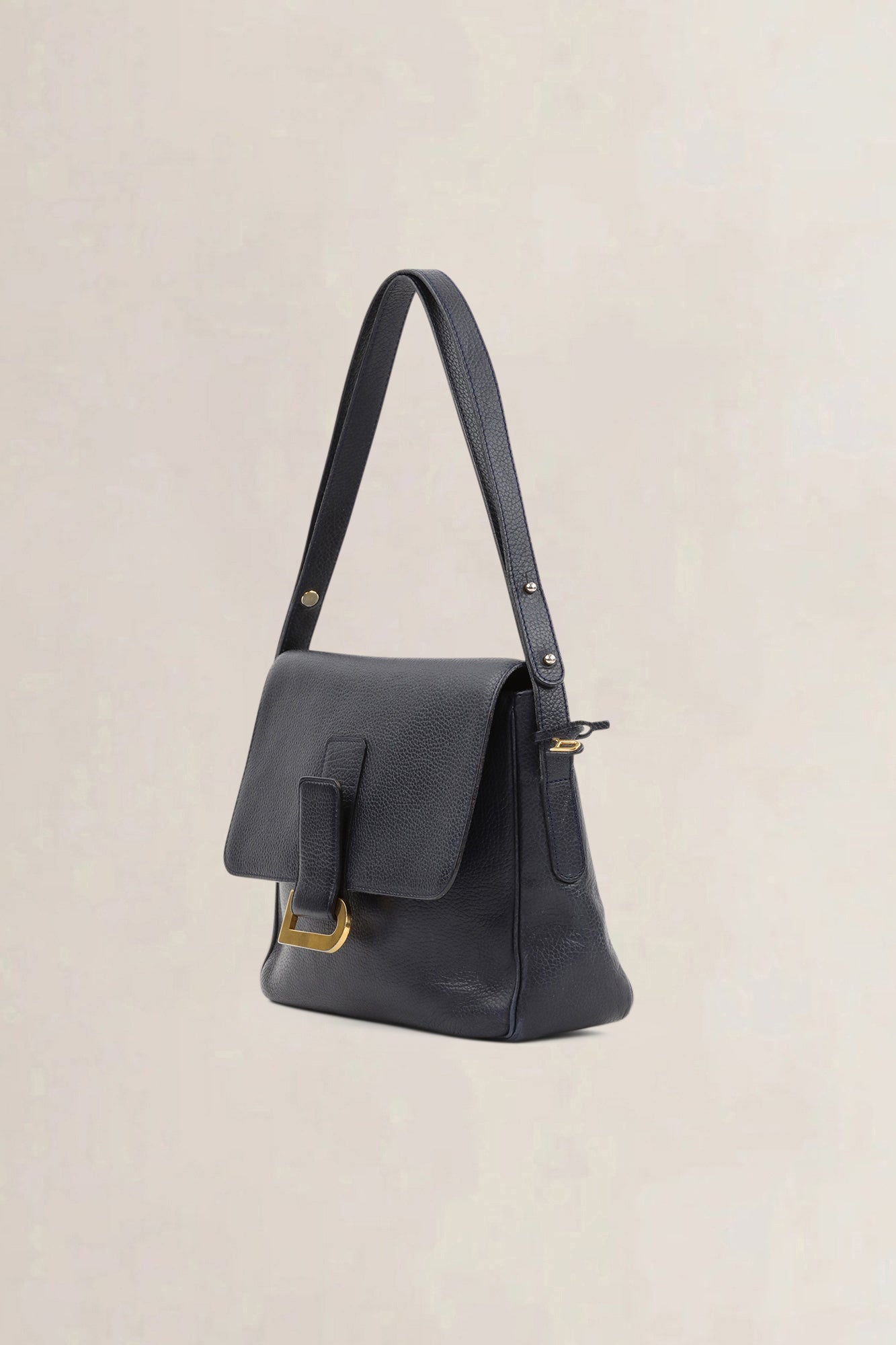 Delvaux Navy Blue Poirier Crossbody Bag