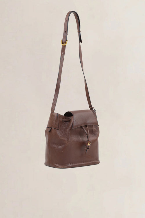 Delvaux Brown Leather Crossbody Bag