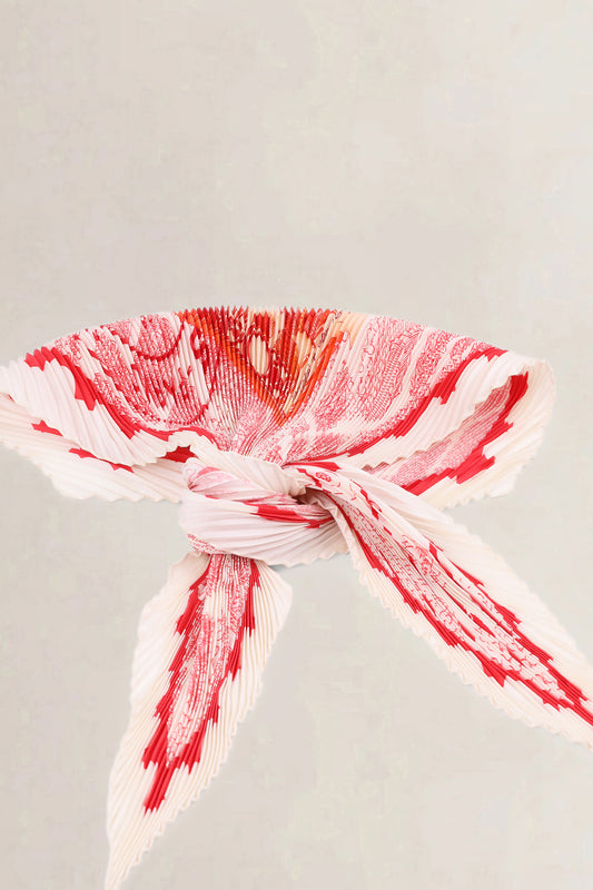 Hermès Silk Plissé Scarf