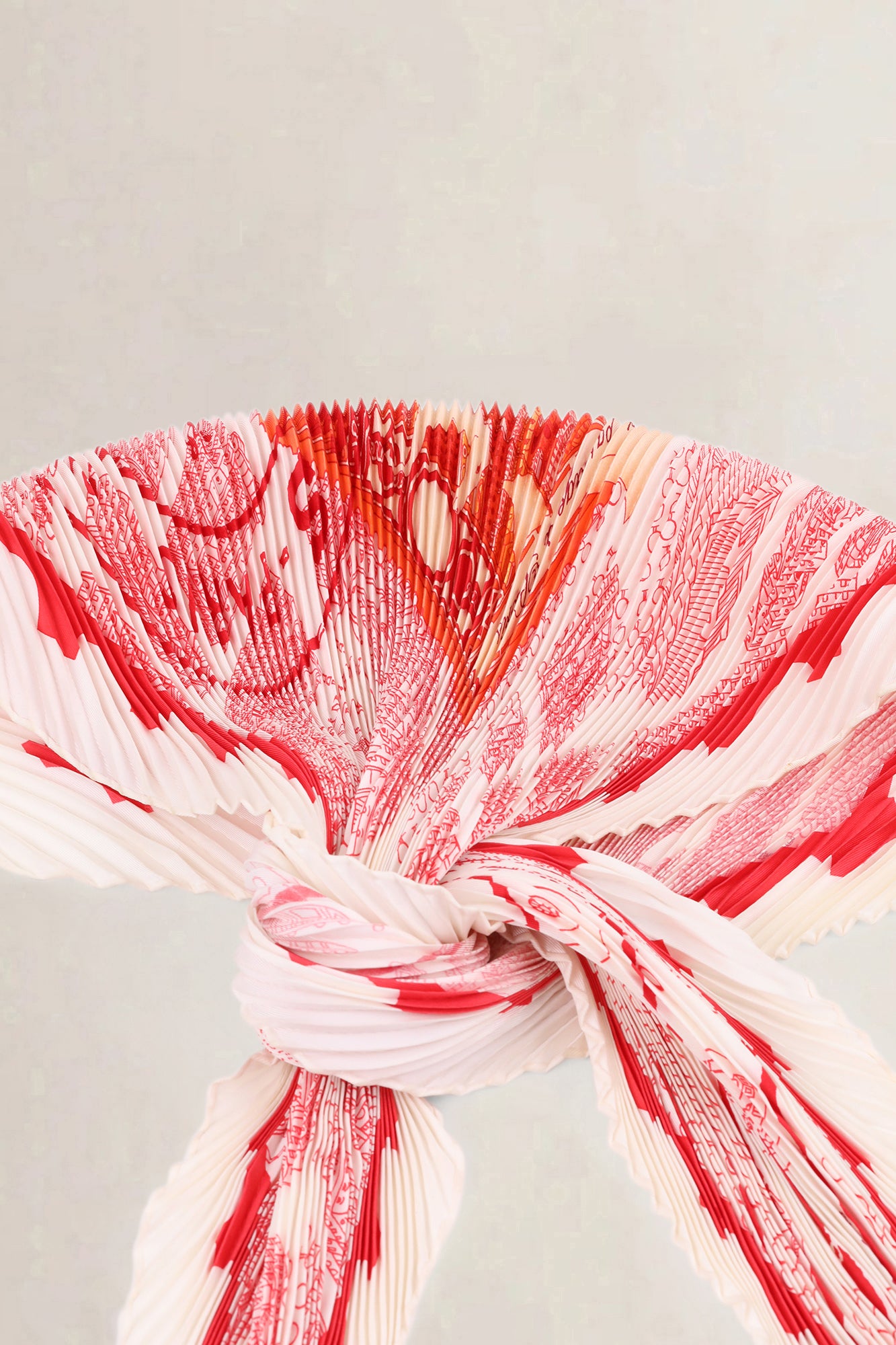Hermès Silk Plissé Scarf