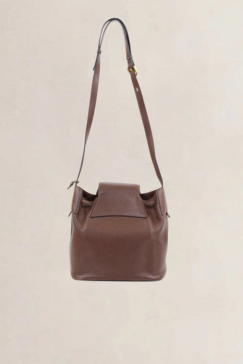 Delvaux Brown Leather Crossbody Bag