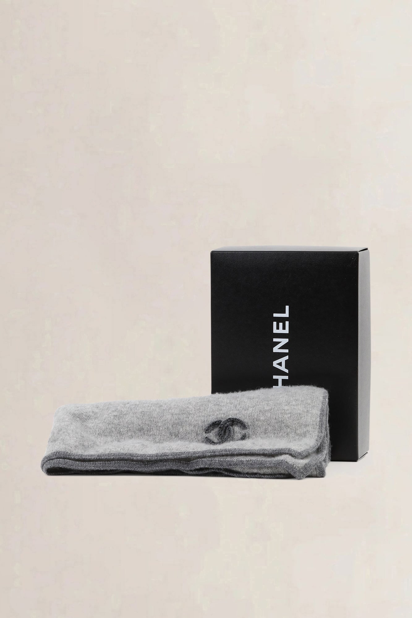 Chanel Grey Cashmere Scarf