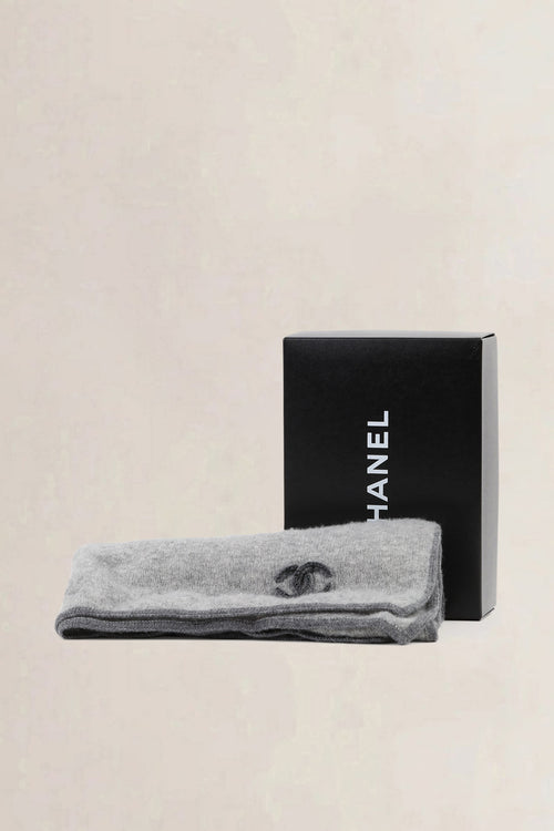 Chanel Grey Cashmere Scarf