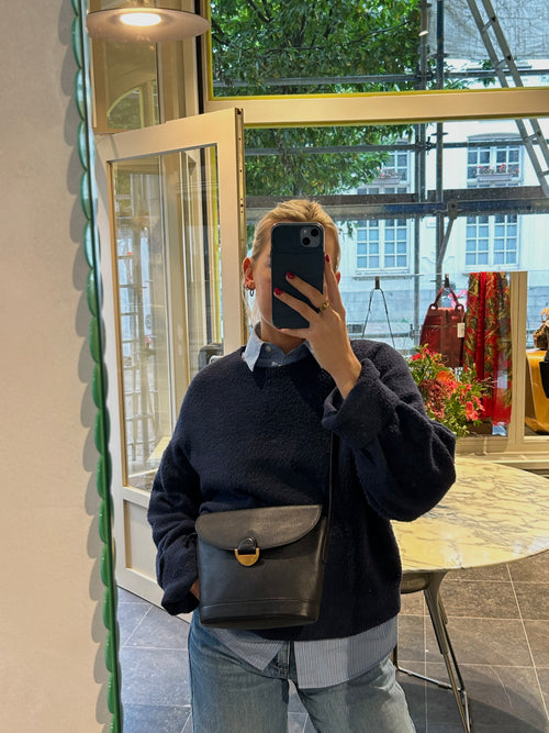 Delvaux Navy Blue Crossbody Bag