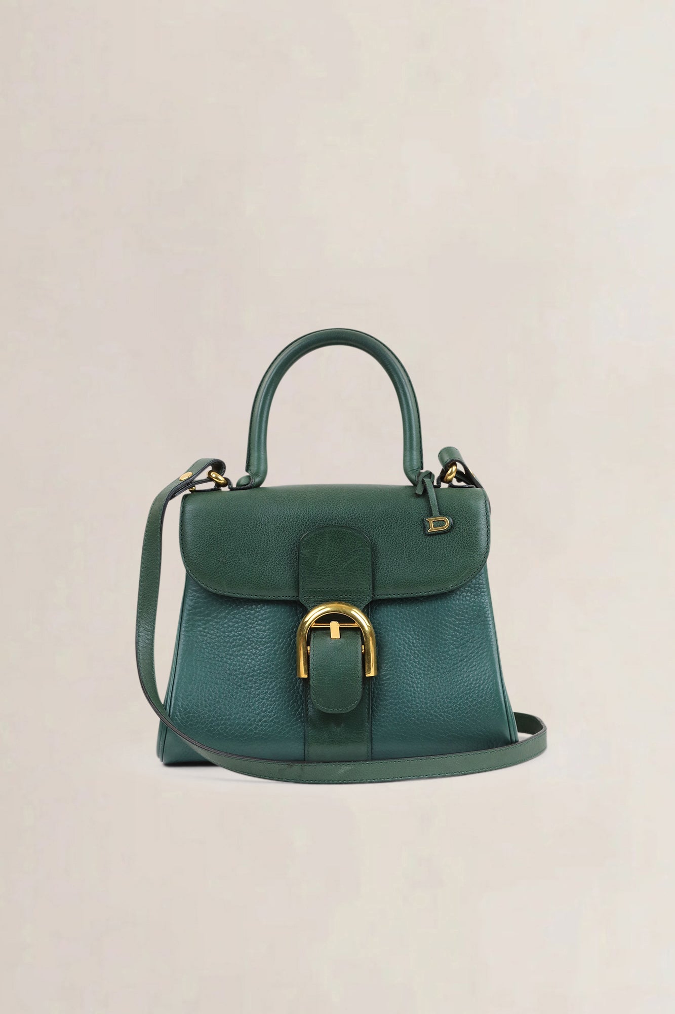 Delvaux Brillant PM Green Crossbody Bag