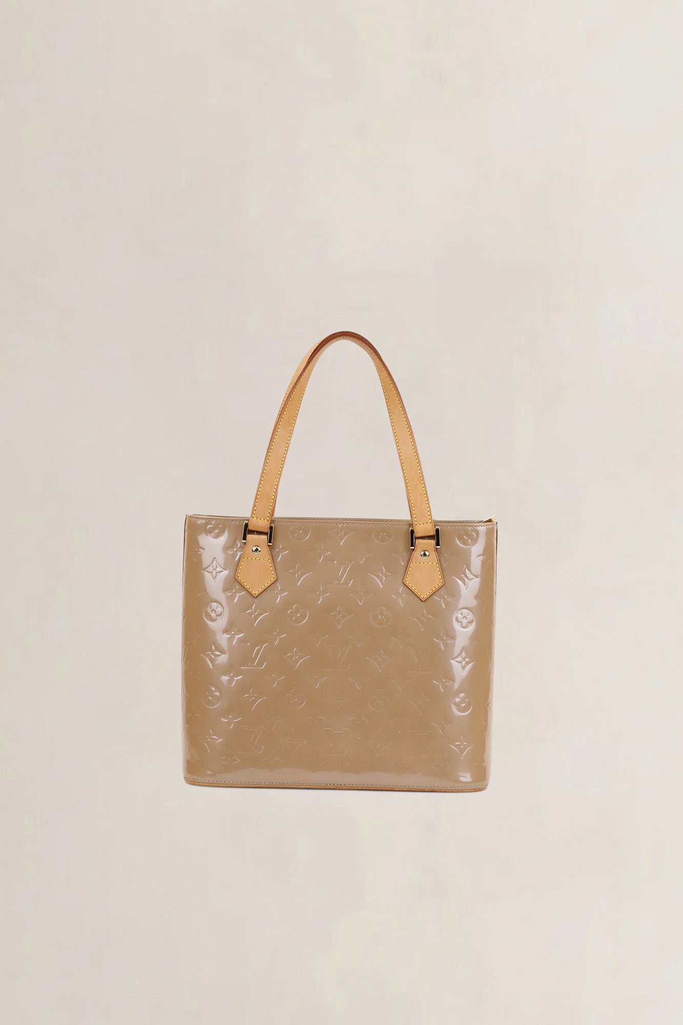 Louis Vuitton Light Yellow Patent Leather Houston Shoulder Bag