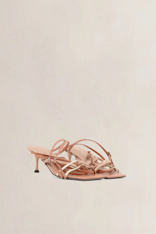 Morobé Pink/White Lace Sandals