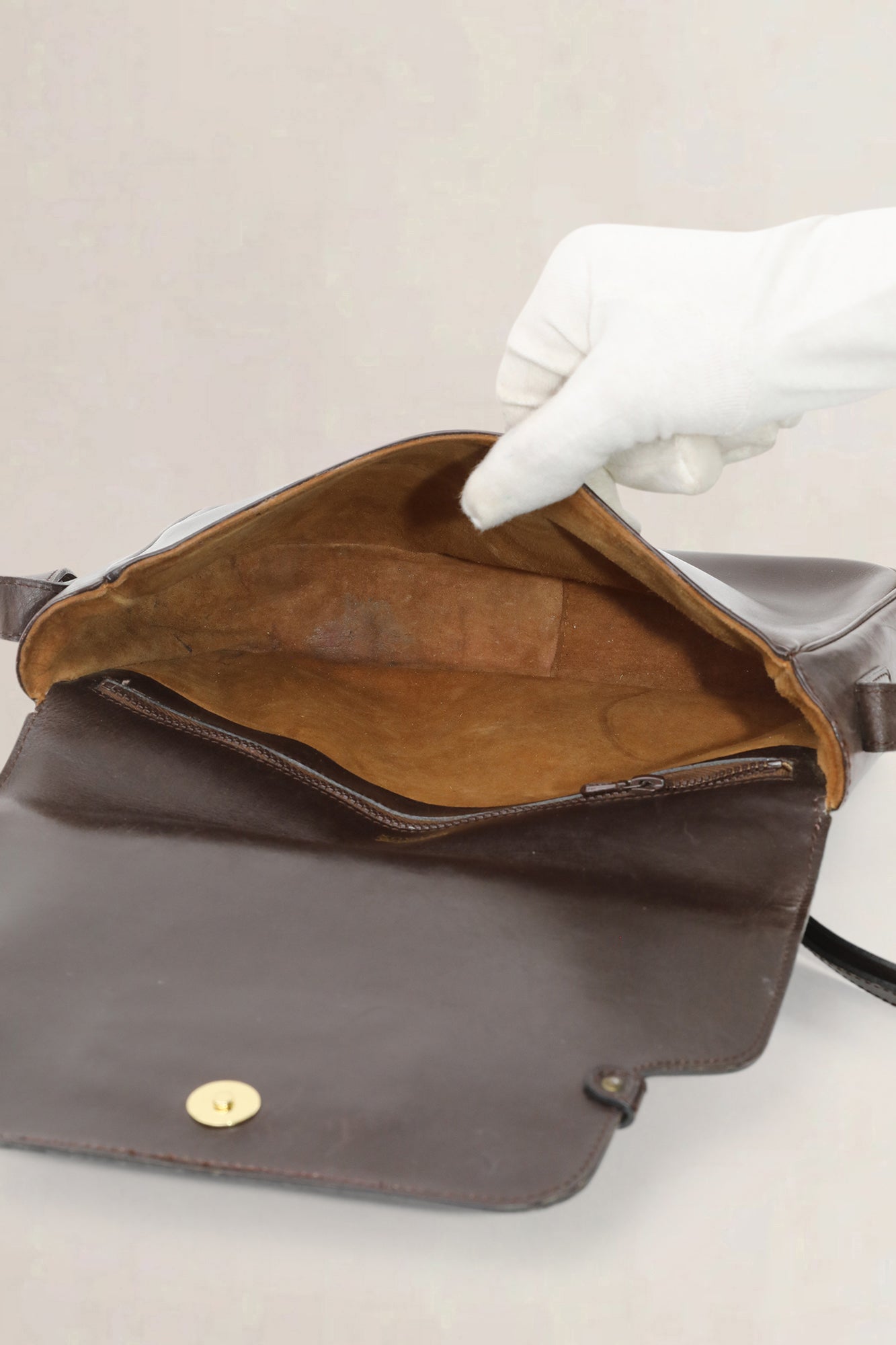 Delvaux Dark Brown Leather Crossbody Bag