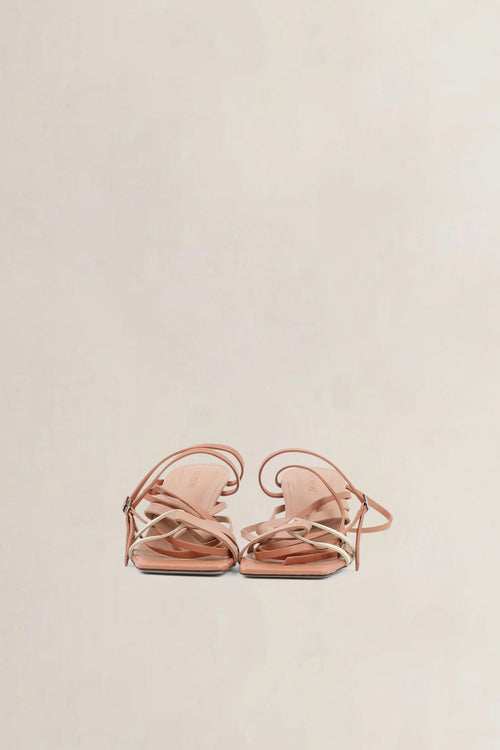 Morobé Pink/White Lace Sandals