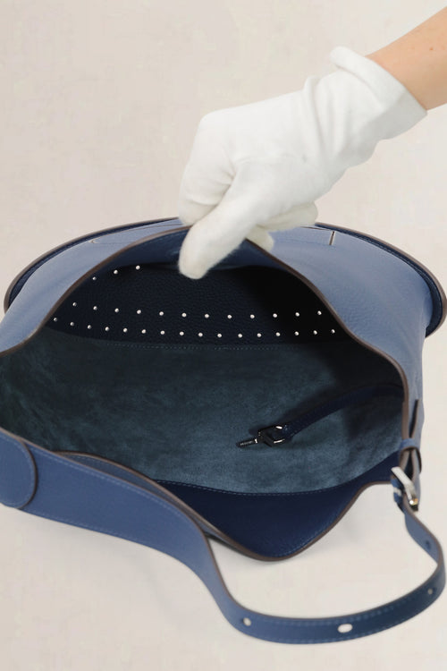 Delvaux Blue Pin Hobo GM Shoulder Bag