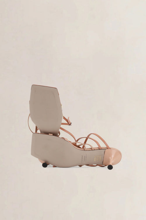 Morobé Pink/White Lace Sandals
