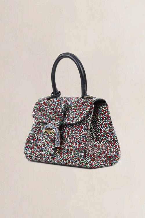 Delvaux Brillant Black Mini Crystal Multicolor Limited Edition Crossbody Bag