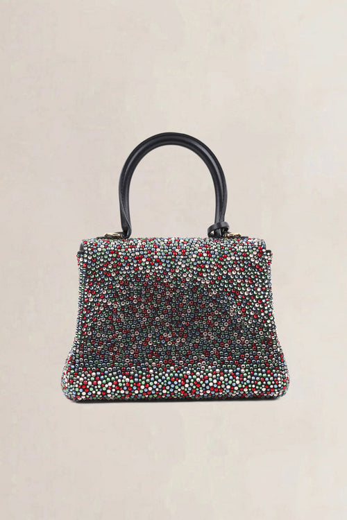Delvaux Brillant Black Mini Crystal Multicolor Limited Edition Crossbody Bag