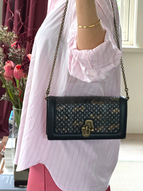Bottega Veneta Black Olimpia Knot Crossbody Bag