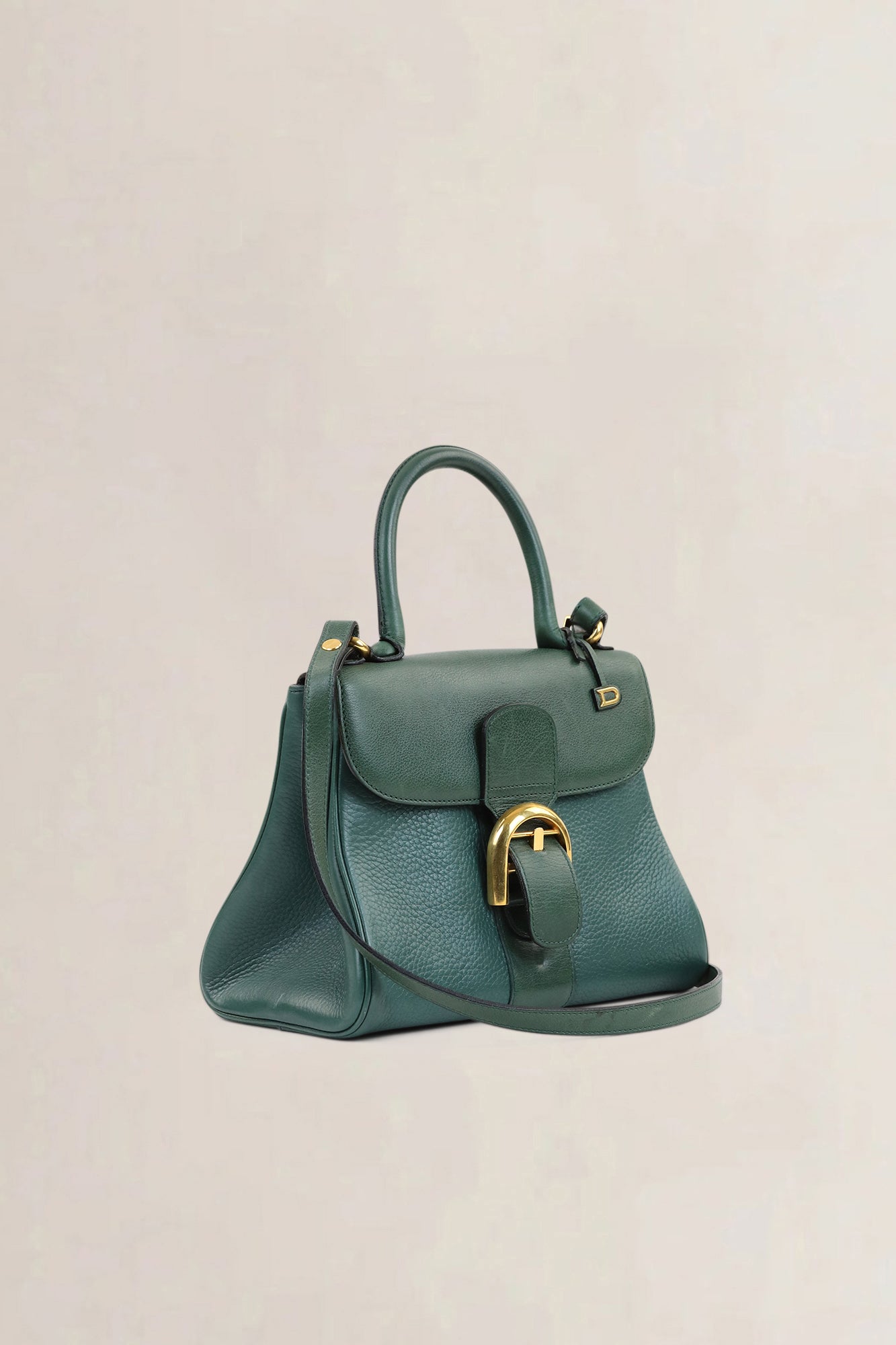 Delvaux Brillant PM Green Crossbody Bag