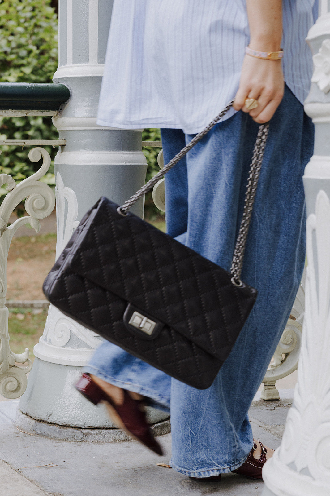 2.55 Black Reissue Jumbo Crossbody Bag