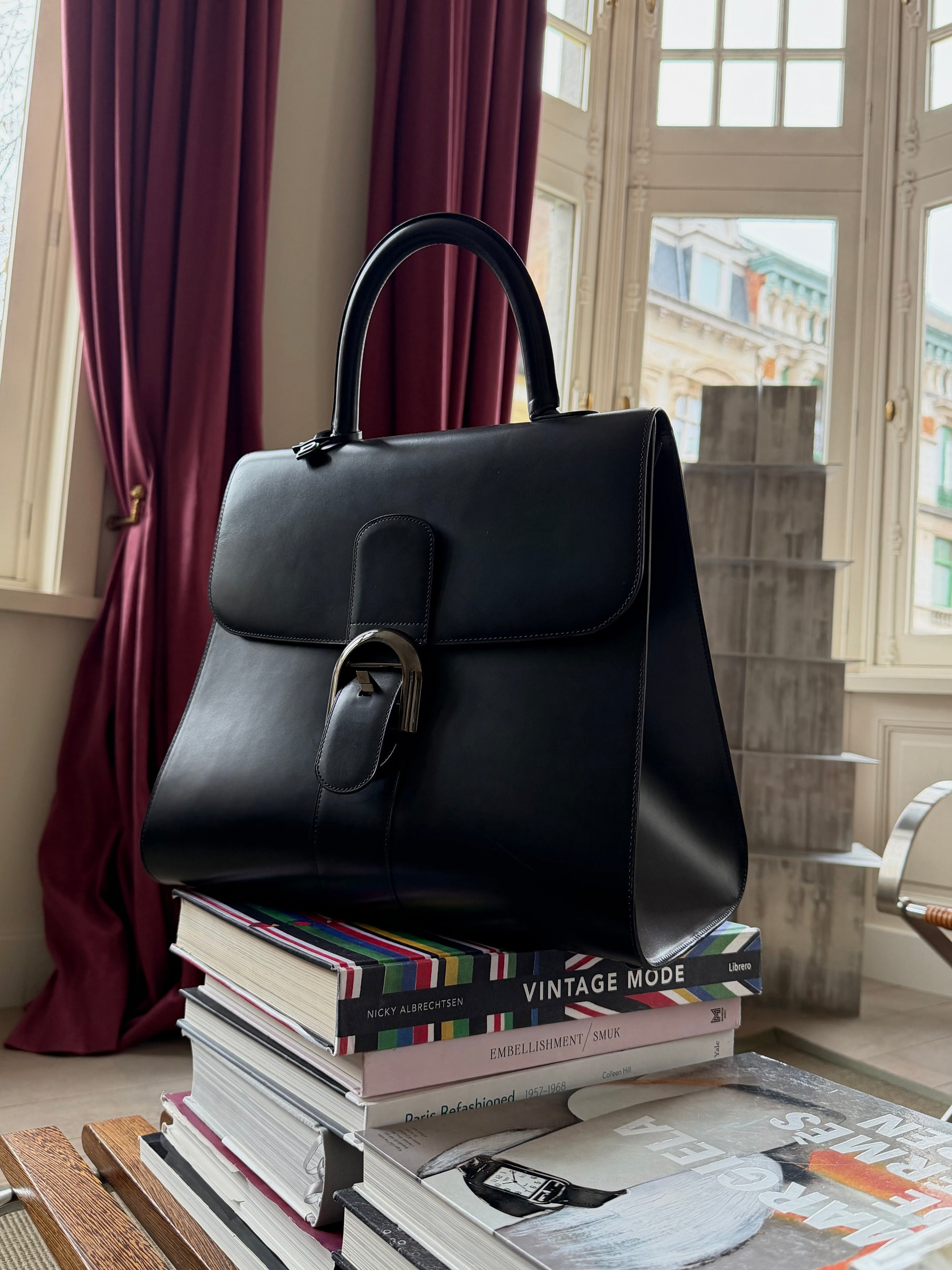 Delvaux Brillant Black Edition GM Top Handle Bag