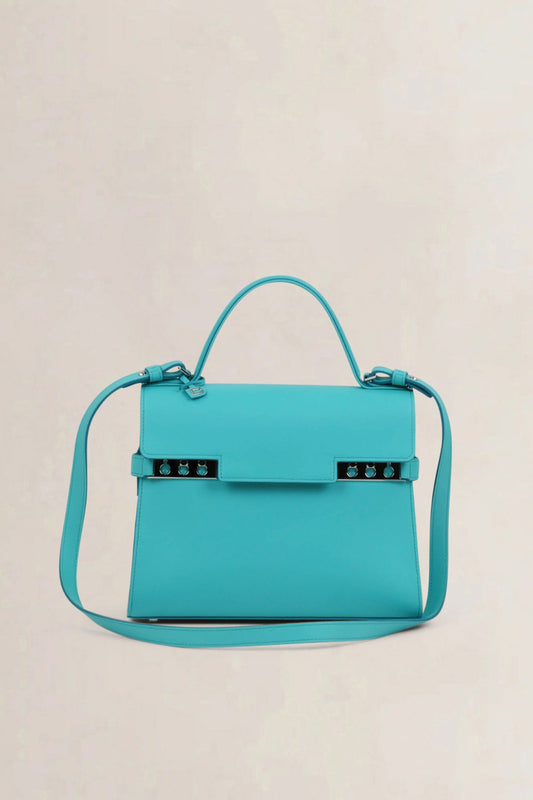 Delvaux Tempête MM Turquoise Crossbody Bag
