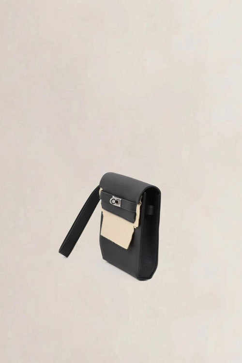 Hermès Black Kelly Dépêches 25 Pouch