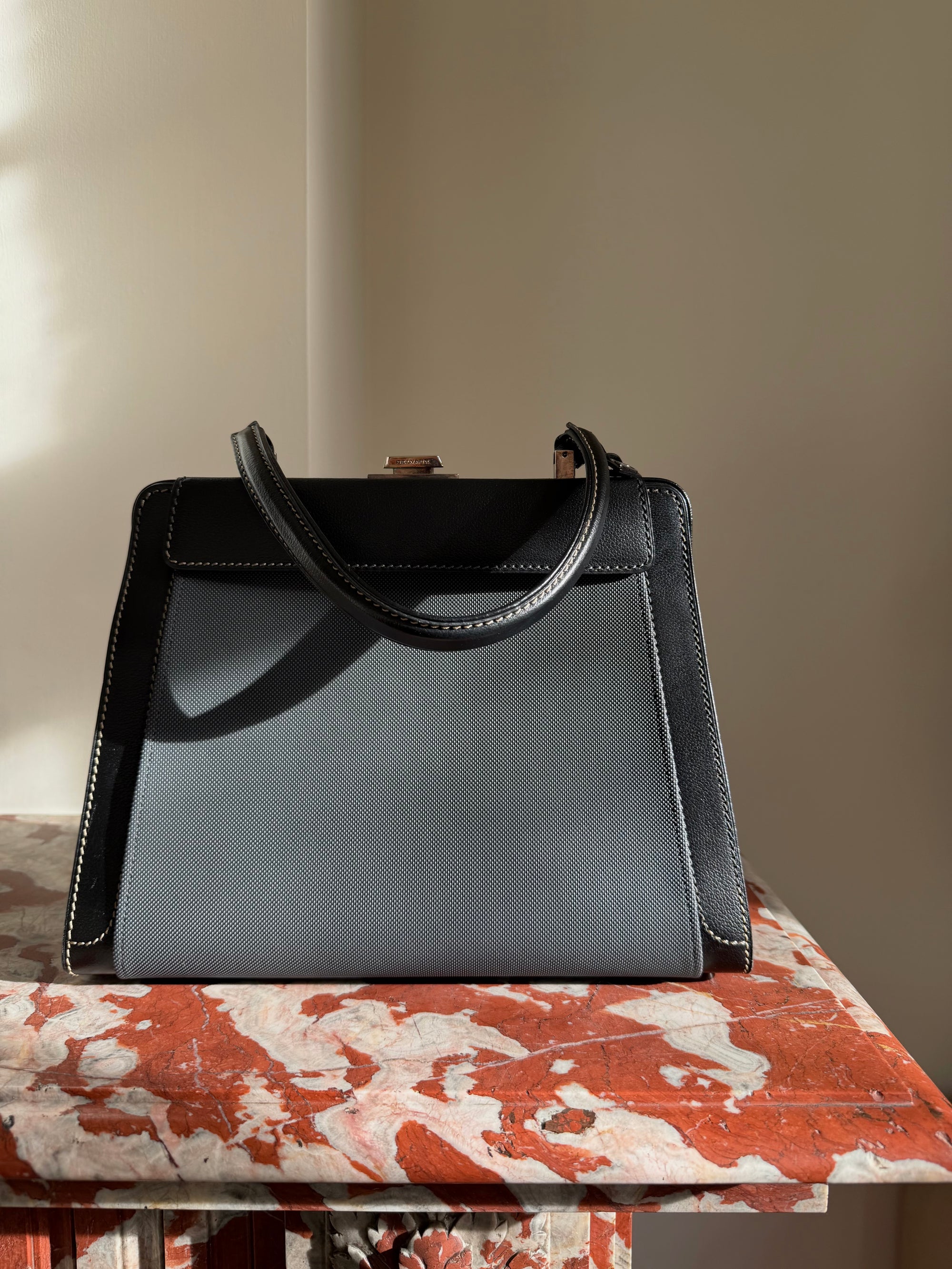 Delvaux Black Illusion Top Handle Bag