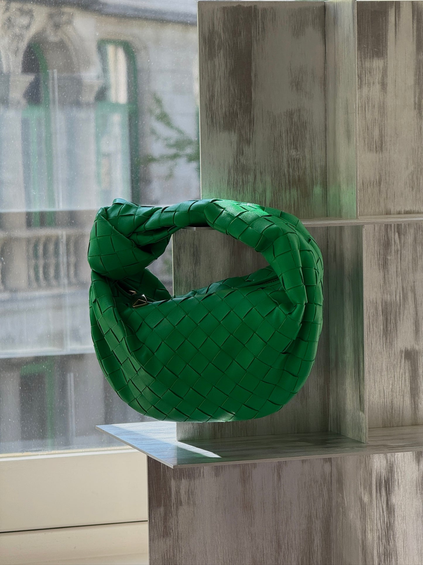 Bottega Veneta Parakeet Mini Jodie Top Handle Bag