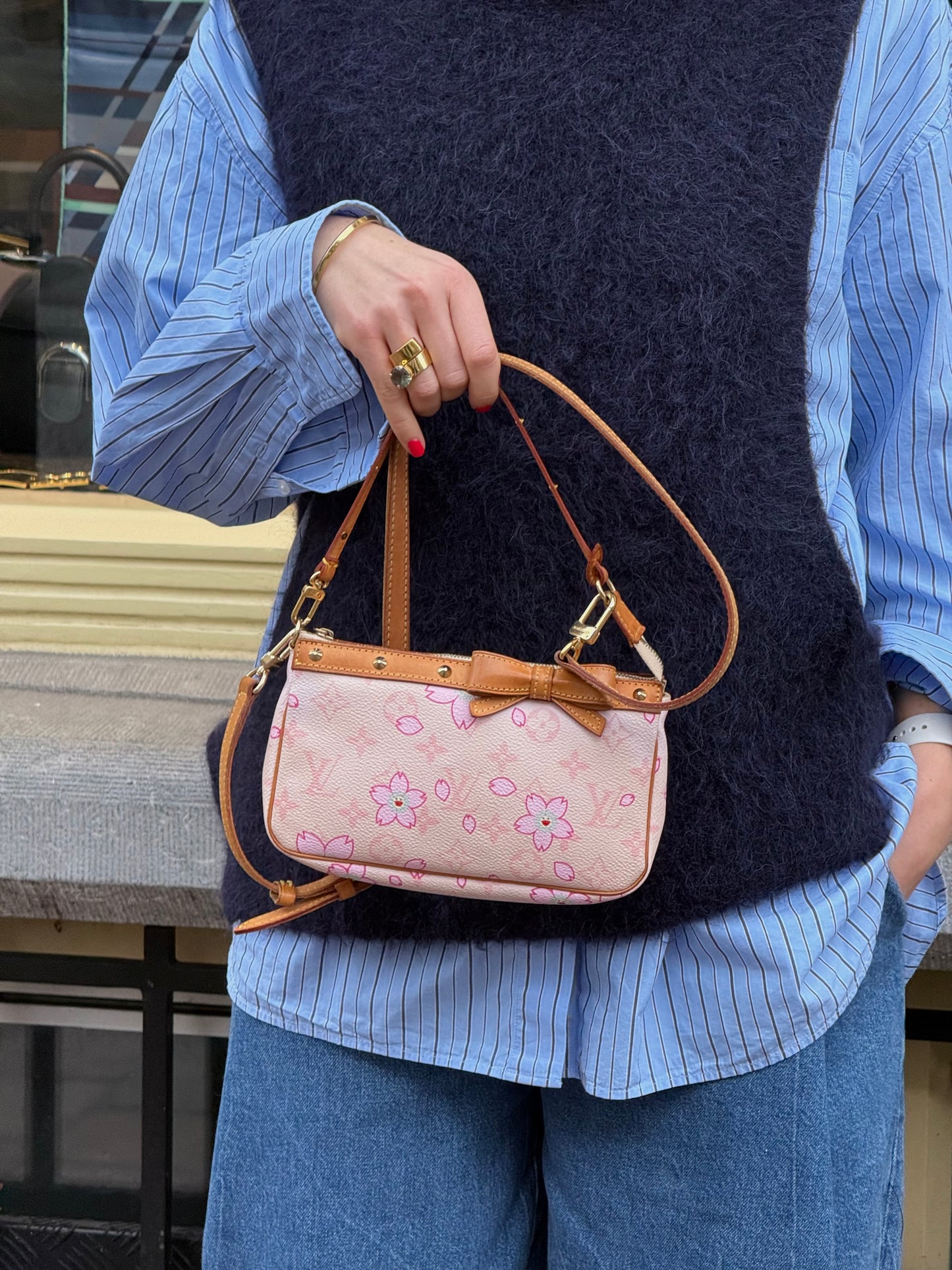 Louis Vuitton x Takashi Murakami Pink Cherry Blossom Monogram Crossbody Bag
