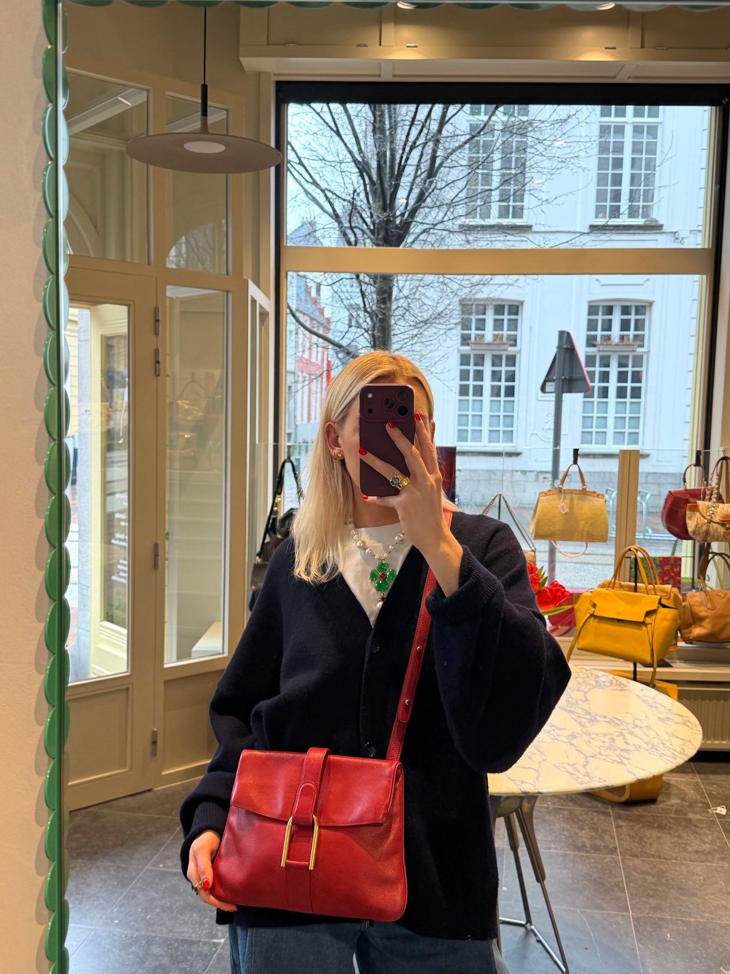 Delvaux Rosso Givry Crossbody Bag