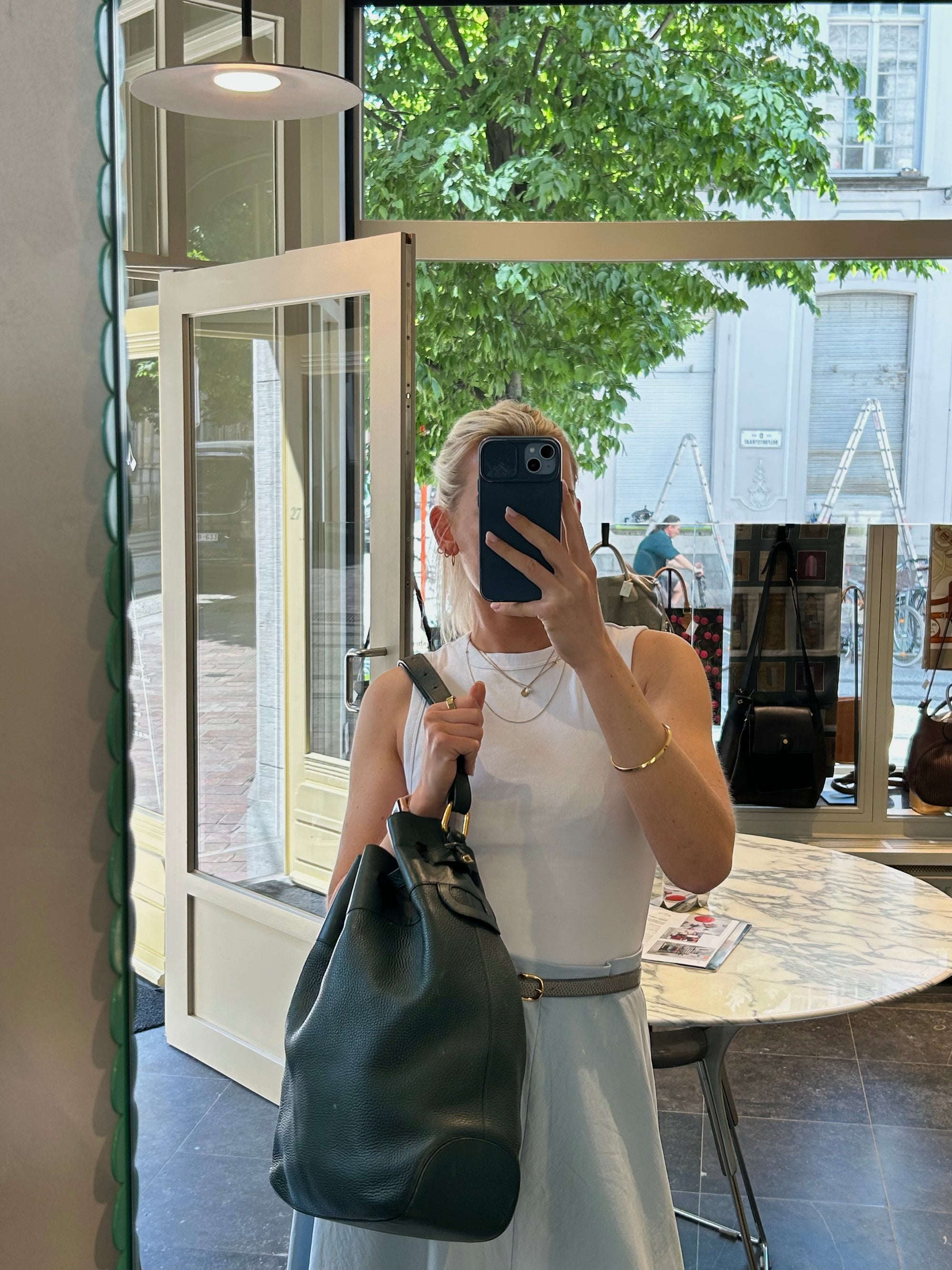 Delvaux Green Cattogan Trotteur Shoulder Bag