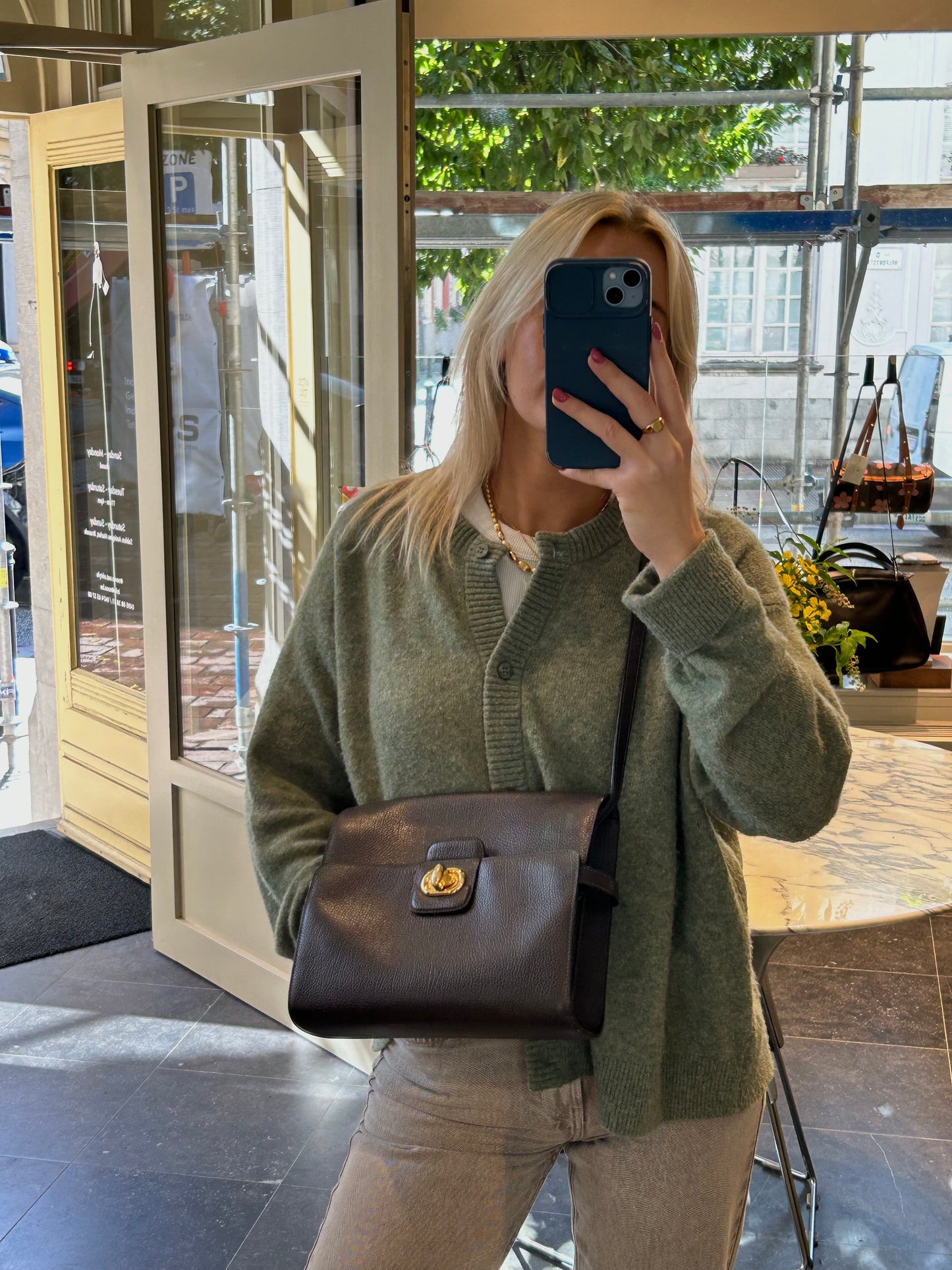 Delvaux Brown Crossbody Bag