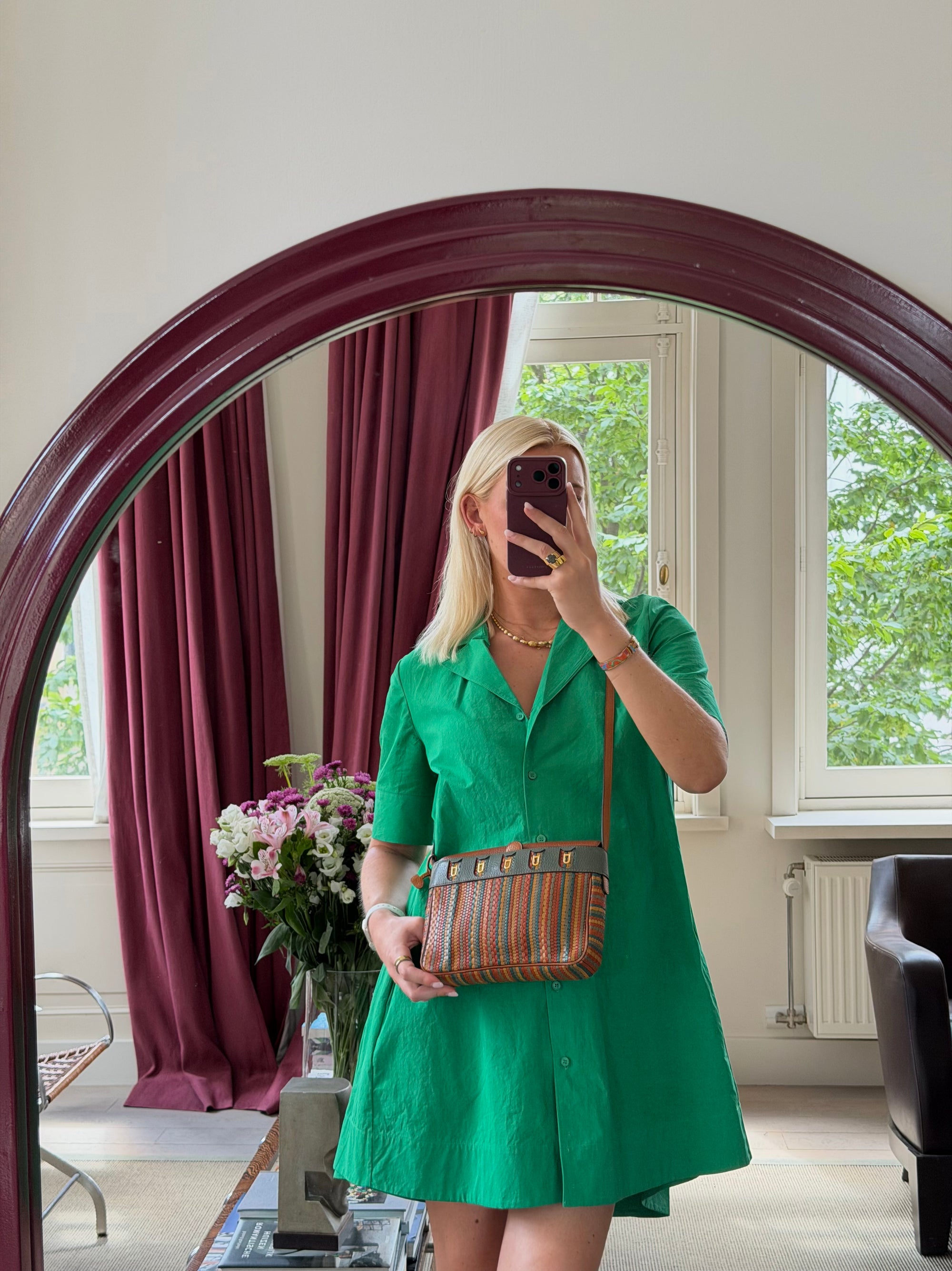 Delvaux Orange Toile De Cuir Leather Fuiraire Crossbody Bag