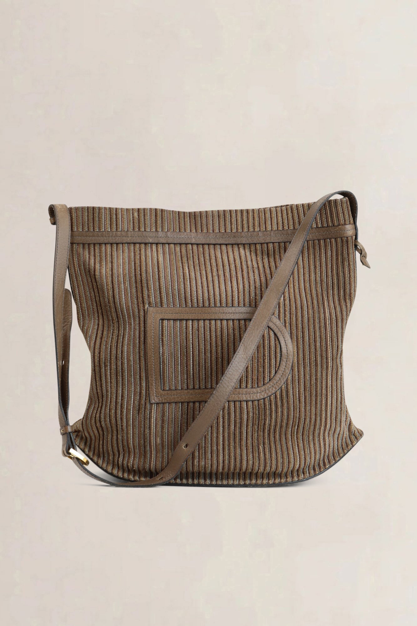 Delvaux Brown Le Pin in Toile De Cuir Leather